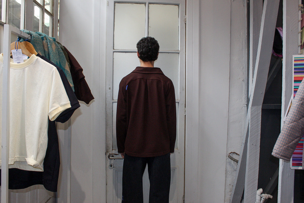 Polo Manga Larga Regular Fit Unisex - Café Moro