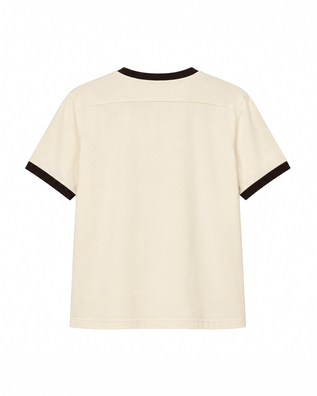 Polera Canesú Regular Fit Unisex - Crudo + Café Moro