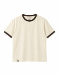 Polera Canesú Regular Fit Unisex - Crudo + Café Moro