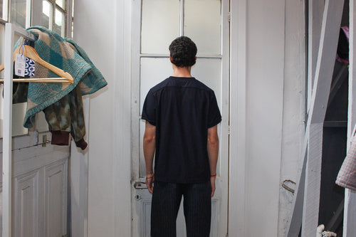 Polera Canesú Regular Fit Unisex - Azul Marino