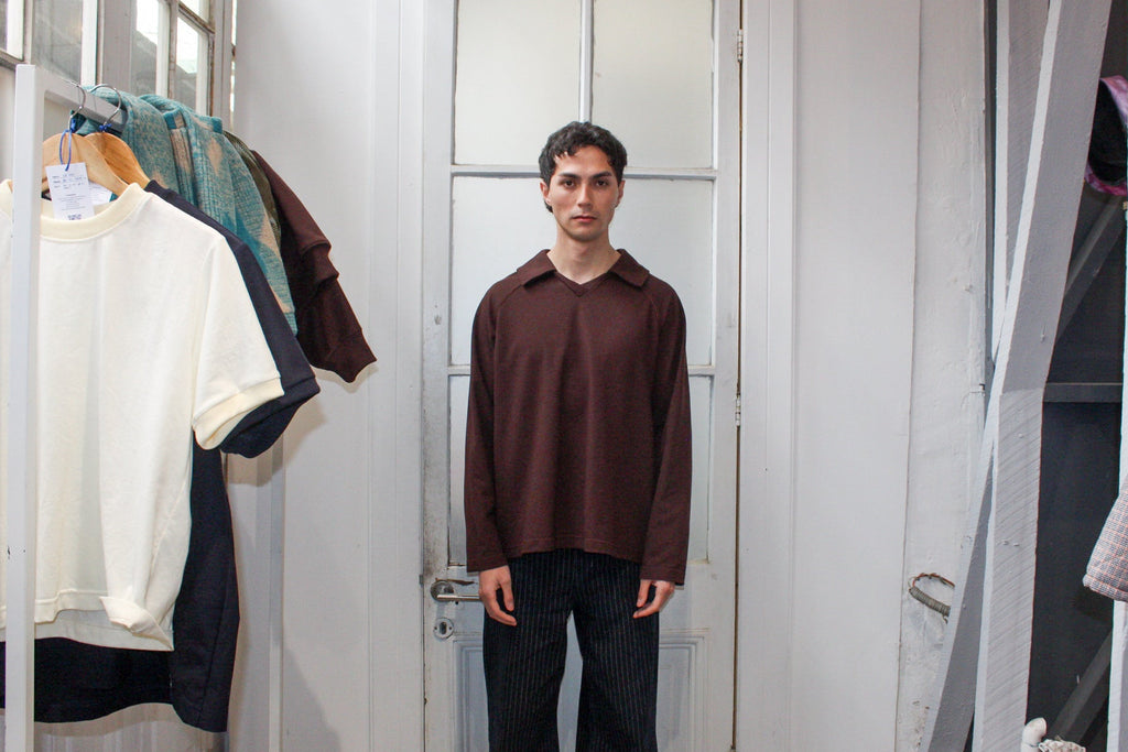 Polo Manga Larga Regular Fit Unisex - Café Moro