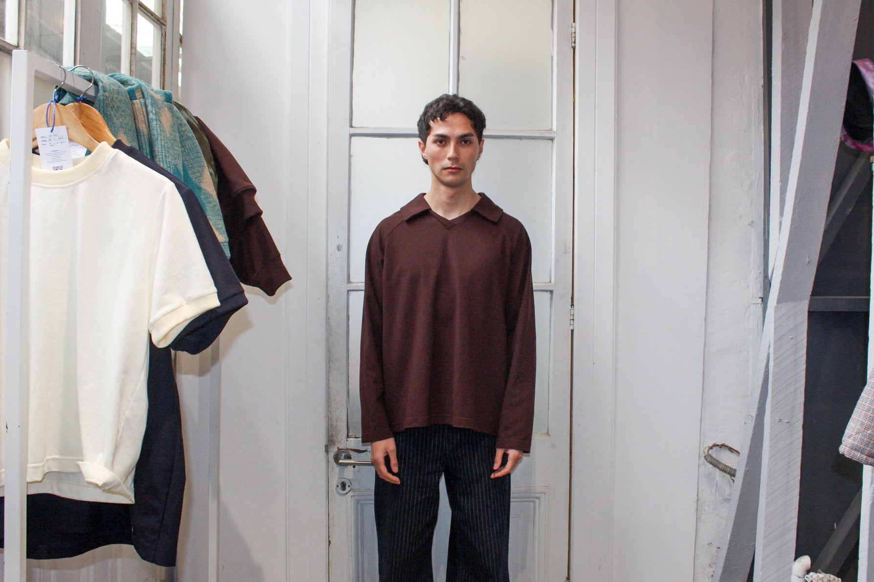 Polo Manga Larga Regular Fit Unisex - Café Moro